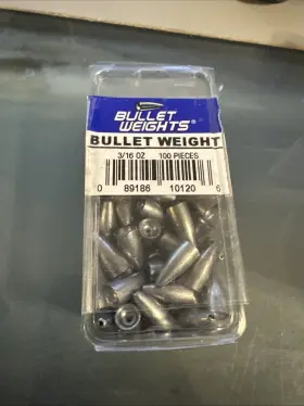 Bullet Weights Bwc316 Slip Sinkers 3/16 Ounce 100 Each Bullet Weights Bwc316 Slip Sinkers 3/16 Ounce 100 Each