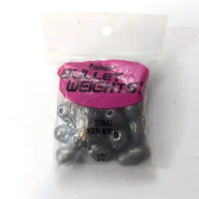 Bullet Weights Egi5-24 Egi5 Egg 1oz Lead Fishing Terminal Saltwater Sinker 16 Pcs