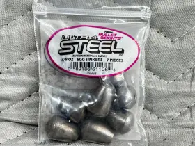 Bullet Weights Useg8 6 Packs Ultra Steel Egg Sinkers 3/8 Oz 7 Per Pack