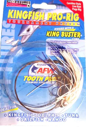 C&h Ch-kr22 C&h Lures Ch-kr01 King Buster Kingfish Pro-rig 1/8 Oz Head Blu/wht Fishing Lure C&h Ch-kr22 C&h Lures Ch-kr01 King Buster Kingfish Pro-rig 1/8 Oz Head Blu/wht Fishing Lure