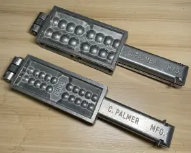 C. Palmer Pm01-pm02 Vintage Pm01 Pm02 Lead Round Ball Fishing Sinker Mold Lot Of 2 Usa C. Palmer Pm01-pm02 Vintage Pm01 Pm02 Lead Round Ball Fishing Sinker Mold Lot Of 2 Usa