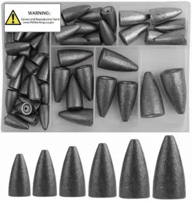 C&xanadu 445039646615 50pcs Fishing Sinkers Weights Kit Worm Sinker Weight Bullet Lead C&xanadu 445039646615 50pcs Fishing Sinkers Weights Kit Worm Sinker Weight Bullet Lead