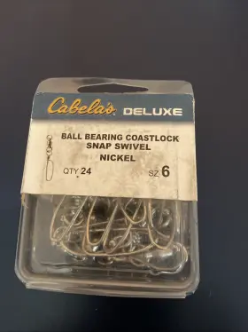 Cabelas Bsa-b2 24 Black Size 6 Ball Bearing Swivels W Coastlock Snaps Nickel Pk Cabelas Bsa-b2 24 Black Size 6 Ball Bearing Swivels W Coastlock Snaps Nickel Pk