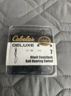 Cabelas Bsa-n2 24 Size 7 Black Coastlock Ball Bearing Swivel Cabelas Bsa-n2 24 Size 7 Black Coastlock Ball Bearing Swivel