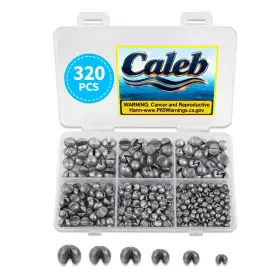 Caleb 607607884189 200/320pcs Split Shot Fishing Weights Sinkers Removable Lead 320pcs/6 Size Caleb 607607884189 200/320pcs Split Shot Fishing Weights Sinkers Removable Lead 320pcs/6 Size