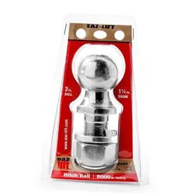 Camco 48226 2 Inch Hitch Ball With 1 1/4 Shank -chrome Plated