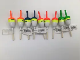 Carlisle Thr-ca-788 Balsa Slip Float/bobber Assorted Sizes/colors 9 Pcs