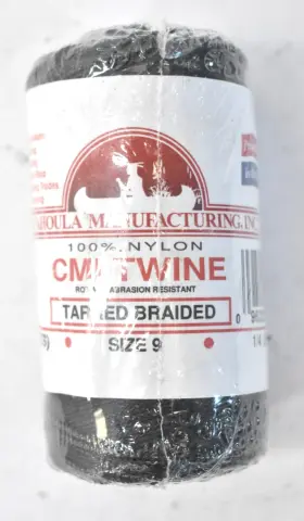 Catahoula 32109 Tarred Braided Nylon Twin 1/4 Lb Size 09 Black 494ft Long Genuine Oem