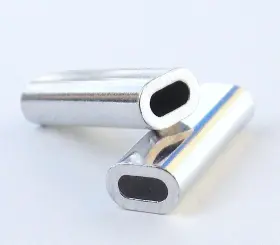 Catch All Tackle 43211-5097 Aluminum Oval Crimp Sleeves 2.0mm X 18mm - 100 Pieces E Size