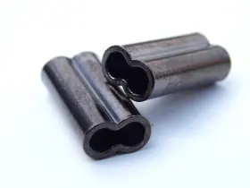 Catch All Tackle 609207699248 Mini Copper Double Barrel Crimp Sleeves .6mm X 7mm Black Catch All Tackle 609207699248 Mini Copper Double Barrel Crimp Sleeves .6mm X 7mm Black