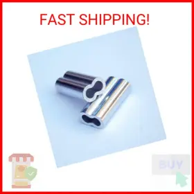 Catch All Tackle 799632084983 Aluminum Double Barrel Crimp Sleeves 2.3mm X 18mm - 100 Pieces