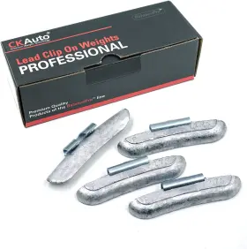 Ckauto Cksafecpww001175 1.75oz P175 Lead Clip On Wheel Weights Uncoated 25pcs/box Ckauto Cksafecpww001175 1.75oz P175 Lead Clip On Wheel Weights Uncoated 25pcs/box