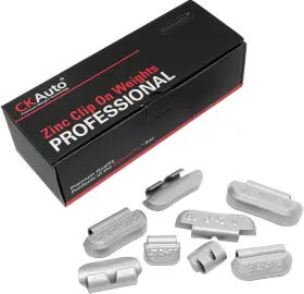 Ckauto Cksafepzn004025-100new 100pcs P Series Zinc Clip On Wheel Weights Assortment 0.25oz 0.5oz 0.7 Ckauto Cksafepzn004025-100new 100pcs P Series Zinc Clip On Wheel Weights Assortment 0.25oz 0.5oz 0.7