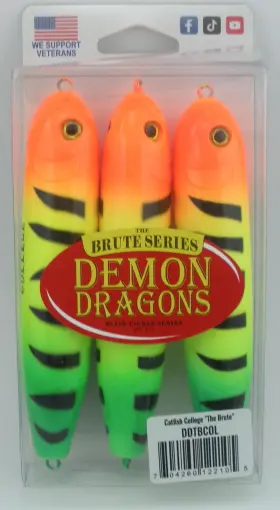 Cm Floats 704260122105 Demon Dragon Ddtbcol Brute 5.5 Inch Catfish College Bait Rattle Float 3ct