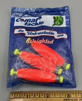 Comal Tackle Wcs200r-pk3 3 Pack Of Weighted 2 Inch Snap On Orange Floats Made In The Usa