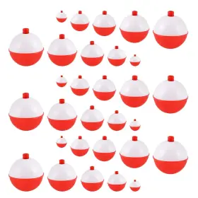 Coopay 704755594936 15pcs-50pcs/lot Fishing Bobbers Floats Set Hard Abs Snap On Red/white Float B