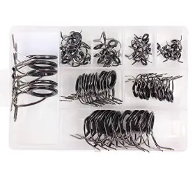 Croch 756040790479 75 Pcs 8 Sizes Fishing Rod Tip Repair Kit Stainless Steel