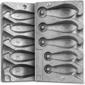 Cyiwniao 8304 Sinker Mold 1.2.3-ounce With 5 Cavities Fishing Weight Molds For Fi