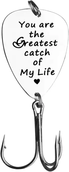 Dabihu 788351063751 You Are The Greatest Catch Of My Life Fishing Lure Hook Husband Hubby Nickel