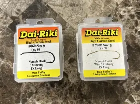 Dai-riki 049515201175 Dai-ricki Fishing Hooks Size 6 2 Pack 50 High Carbon Steel Nymph