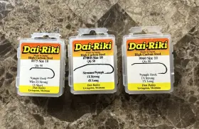 Dai-riki 049515201588 Dai-ricki Fishing Hooks Size 10 3 Pack 50 High Carbon Steel Nymph