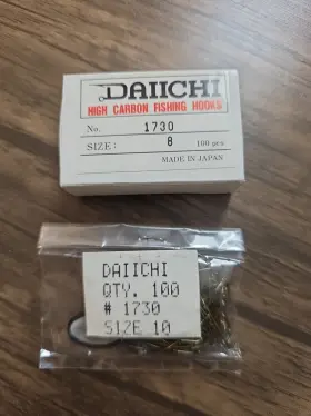 Daiichi 1730 Hooks Sizes 8 And 10 100 Per Size Daiichi 1730 Hooks Sizes 8 And 10 100 Per Size