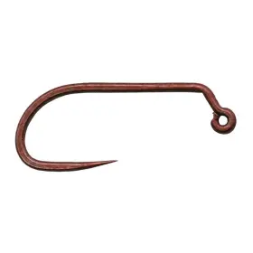 Daiichi 4695 Hook - 60 Degree Barbless Jig Matte Brown Fly Tying 25 Pack
