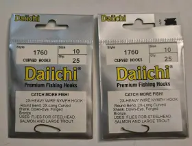 Daiichi 754072700008 2 - 1760 Size 10 Curved Hooks