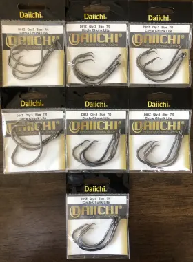Daiichi D81z-7/0 Brand New Lot Of 7 Stopgap Circle Chunk Lite Fishing Hook Size 7/0 Daiichi D81z-7/0 Brand New Lot Of 7 Stopgap Circle Chunk Lite Fishing Hook Size 7/0