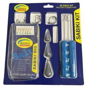 Danco Sr1-4-gr Ultimate Sabiki Rig Kit Includes 9 Rigs Weights 2 Hook Removers Hooks