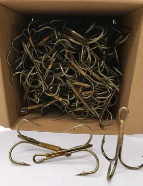 Danielson 032054002310 Treble Hooks 4/0 Box Of 36 Bronze. Quality. Snagging Gators Trolling Etc Danielson 032054002310 Treble Hooks 4/0 Box Of 36 Bronze. Quality. Snagging Gators Trolling Etc