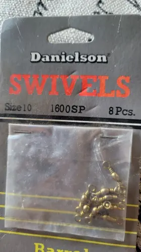 Danielson 146126-maurice Swivels Barrel 1600 Sp Brs Sz 10 Fishing-equipment 8 Pc Pack New In Pk