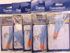 Danielson 5705-0494 Five 5 Packs Sfrmbwr Shrimp Fly Fishing Rigs Double Drop 7/0 Hooks Danielson 5705-0494 Five 5 Packs Sfrmbwr Shrimp Fly Fishing Rigs Double Drop 7/0 Hooks