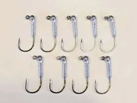 Deathgrip Dg116 Jigheads 1/16oz. 2/0 Hook Unpainted Classic Ball - Qty 9