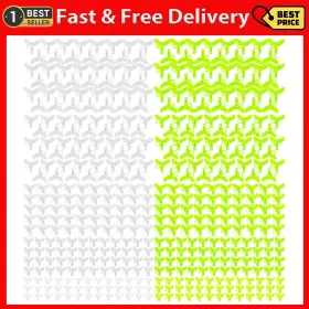 Deeledm 744110660876 500 Pcs Fishing Hook Bonnets 1# 2# 4# 6# 8# 10# 12# White Yellow