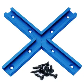 Direct Le201801 Aluminum T-track Intersection Kit With Wood Screws Double Cut Profile Universal Direct Le201801 Aluminum T-track Intersection Kit With Wood Screws Double Cut Profile Universal