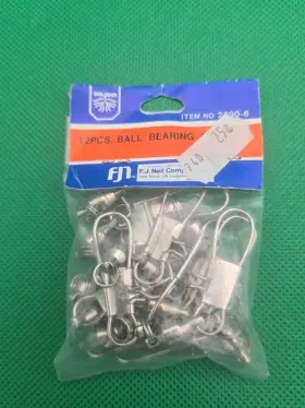 Dolphin F.j. Neil 2390-6 Fj Ball Bearing Swivel Snap Size 6 12ct New Vintage No Dolphin F.j. Neil 2390-6 Fj Ball Bearing Swivel Snap Size 6 12ct New Vintage No