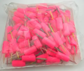 Dorman M100p-100 Comal Toothpick Float With Peg Inserted 1 Inch X 7/16 Pink Bag Of 100