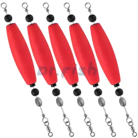 Dr.fish Autocntf5 5pcs Bobbers Float Eva Foam 6.9 Inch Sinker Fishing Catfish Rigs Cooper Peg