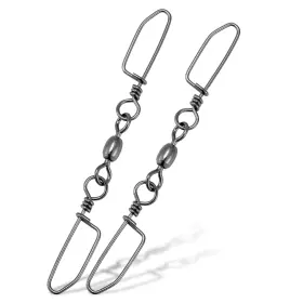 Dr.fish Dftsmrd Q20 Dr.fish 20 Pack Double Snap Swivels High Strength Crane Rolling Barrel