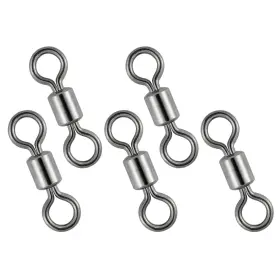 Dr.fish Dftsxb9 Q50 Dr.fish 50 Pack Fishing Micro Swivels Fly Rolling 10mm 31lb -50pk