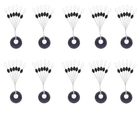 Drchoer 034948590132 1200 Pcs Fishing Rubber Bobber Beads Stopper 6 In 1 Float Sinker Sto