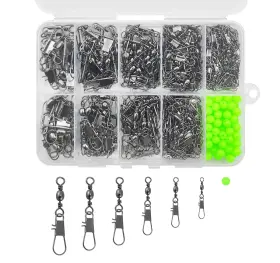 Drchoer 726672116169 Fishing Size 2# 4# 6# 8# 10# 12# Swivels Snap Set Black Drchoer 726672116169 Fishing Size 2# 4# 6# 8# 10# 12# Swivels Snap Set Black