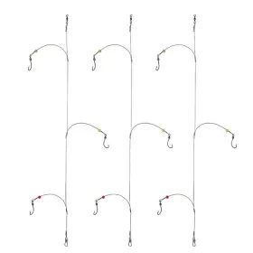 Dyxssm 608754922472 Fishing Hook Line Stainless Steel Rigs Wire Leader With Rolling Swivel A