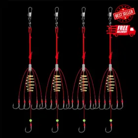 Dyxssm 705353546525 Fishing Feeder Carp Hooks With Spring Pack Of 4 Dyxssm 705353546525 Fishing Feeder Carp Hooks With Spring Pack Of 4