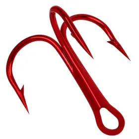 Dyxssm 711175973302 100pcs/lot Treble Hooks Triple Fishing For Freshwater And Saltwater Red