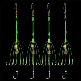 Dyxssm 784115674867 Carp Fishing Feeders Bait Hooks With Spring 4# Green Dyxssm 784115674867 Carp Fishing Feeders Bait Hooks With Spring 4# Green