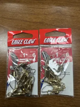 Eagle Claw 01041-012 Barrel Swivel With Safety Snap