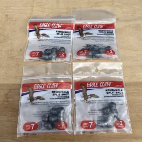 Eagle Claw 02010-007 Removable Split Shot Sinkers Size 2 Four Packs #02010-007