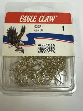 022F-1 EAGLE CLAW Aberdeen Hooks #2
